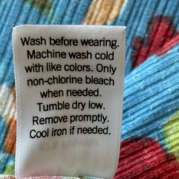 Lauren Conrad Blue Red Floral Short Sleeve Top Casual Women's Size Extra… - Picture 12 of 12